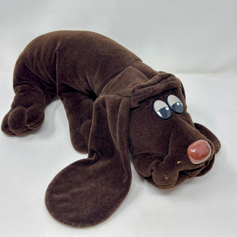 Tonka Pound Puppy Puppies 18” Dark Choco Brown Dog Long Ear Plush Stuffed 1985